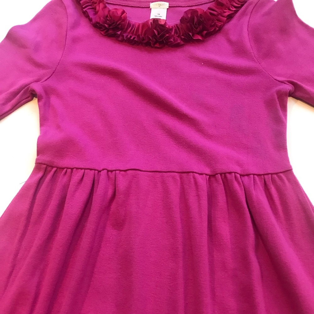 J.Crew Crewcuts Girls Magenta Dress Size 14 NTW
